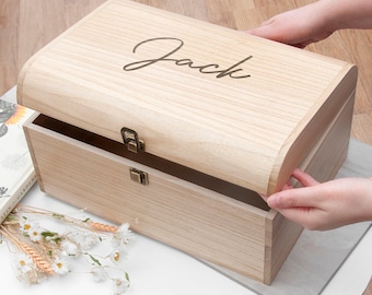 Personalised Engraved Name Keepsake Chest