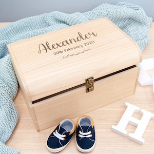 Personalised New Baby Keepsake Chest