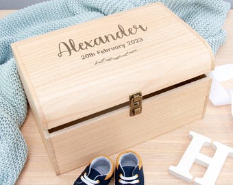 Personalised New Baby Keepsake Chest