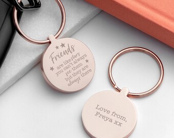 Personalised Friends Round Keyring