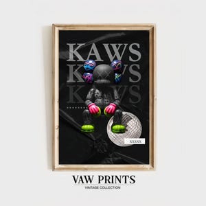 Hypebeast Figure Poster Collection, Kaws Poster, Set of 8, Printable ...