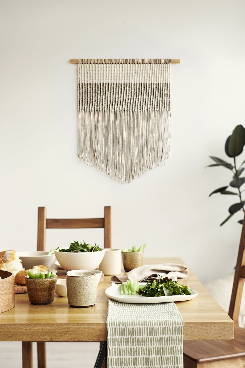 Extra large macrame wall hanging in a woven style macrame Etsy