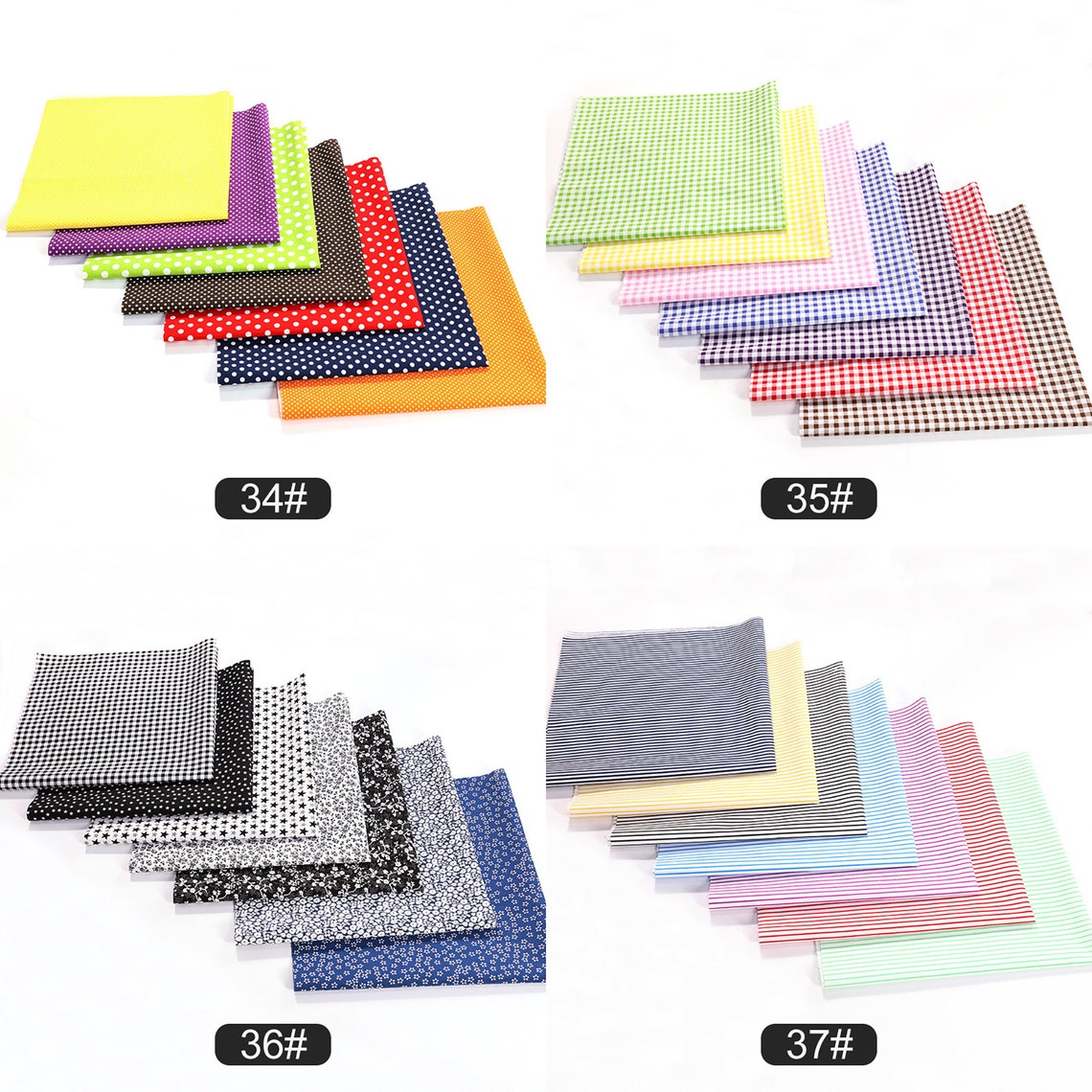 Cotton Fabric Scraps Patchwork Pack of 7 Pcs for DIY Crafts Etsy