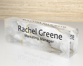 Custom Acrylic Name Plate Personalize Desk Plaque for Office Hospital Teacher Decoration Display