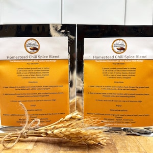 The Winston Homestead Chili Spice Blend | 2-Packet Crock-Pot Chili Seasoning Blend | Natural Ingredients Handmade Meal | Organic Quick Meals