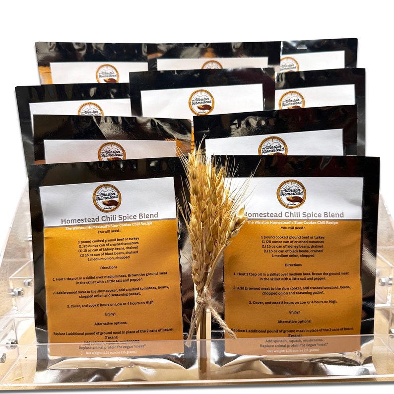 BULK Homestead Chili Spice Blend Packets Crockpot Chili Seasoning Blend Natural Ingredients