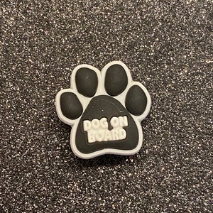 Paw print Dog On Board Shoe Charm