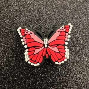 Red Butterfly Shoe Charm