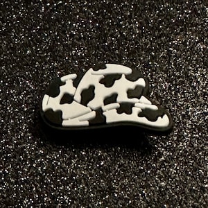 Cow Print Cowboy Hat Shoe Charm
