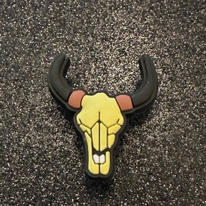 Longhorn Skull Shoe Charm