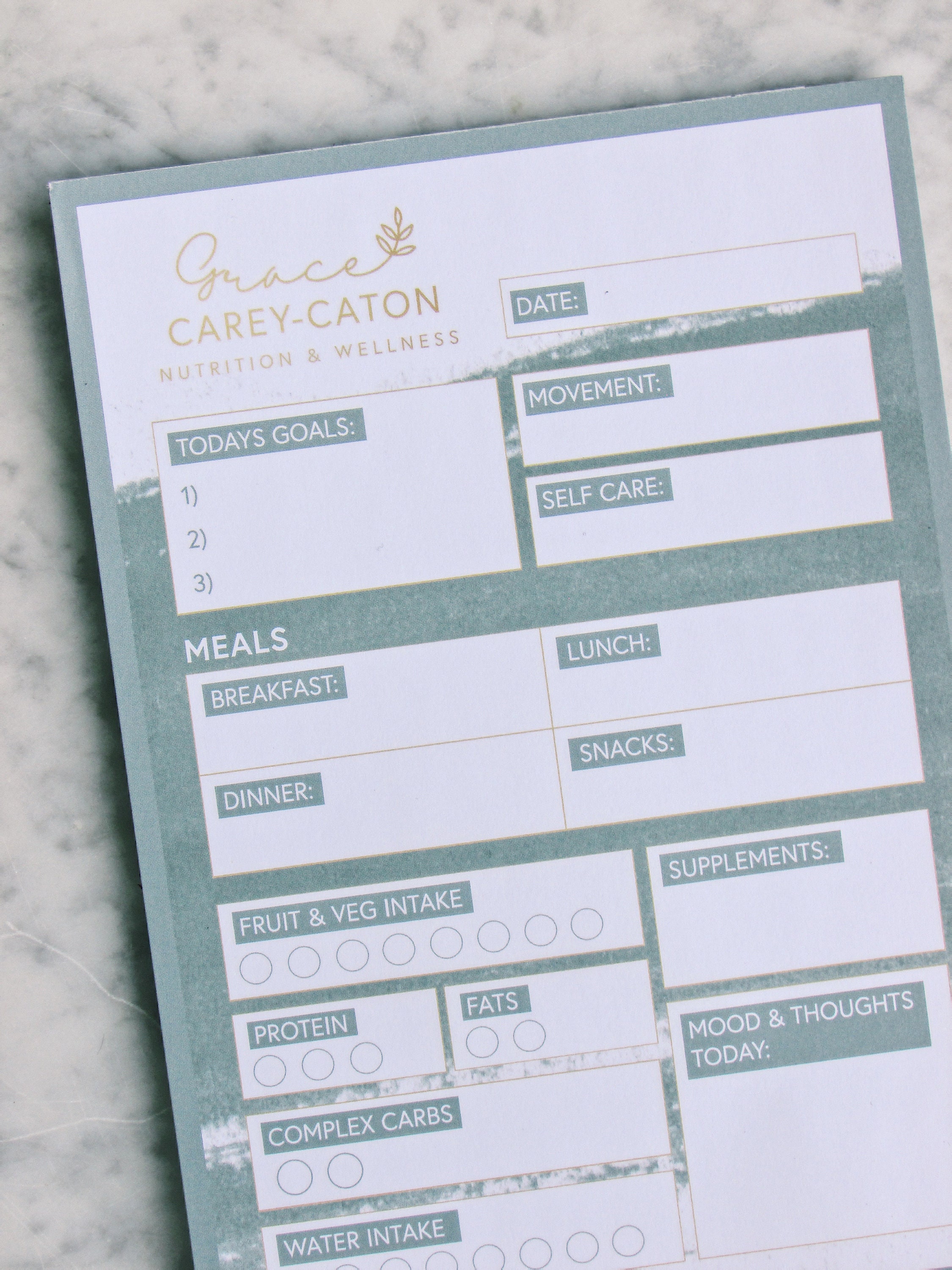 Nutrition & Wellness Daily Journal Planner Tracker Self | Etsy