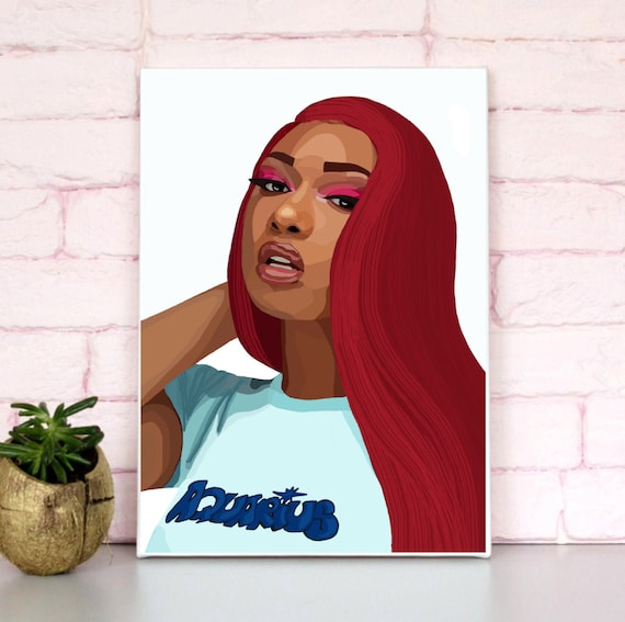 Megan Thee Stallion Poster Art Print Portrait Print | Etsy