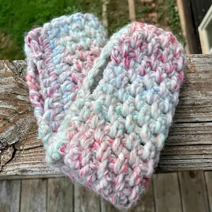 CLEARANCE Pastel wool blend fingerless gloves