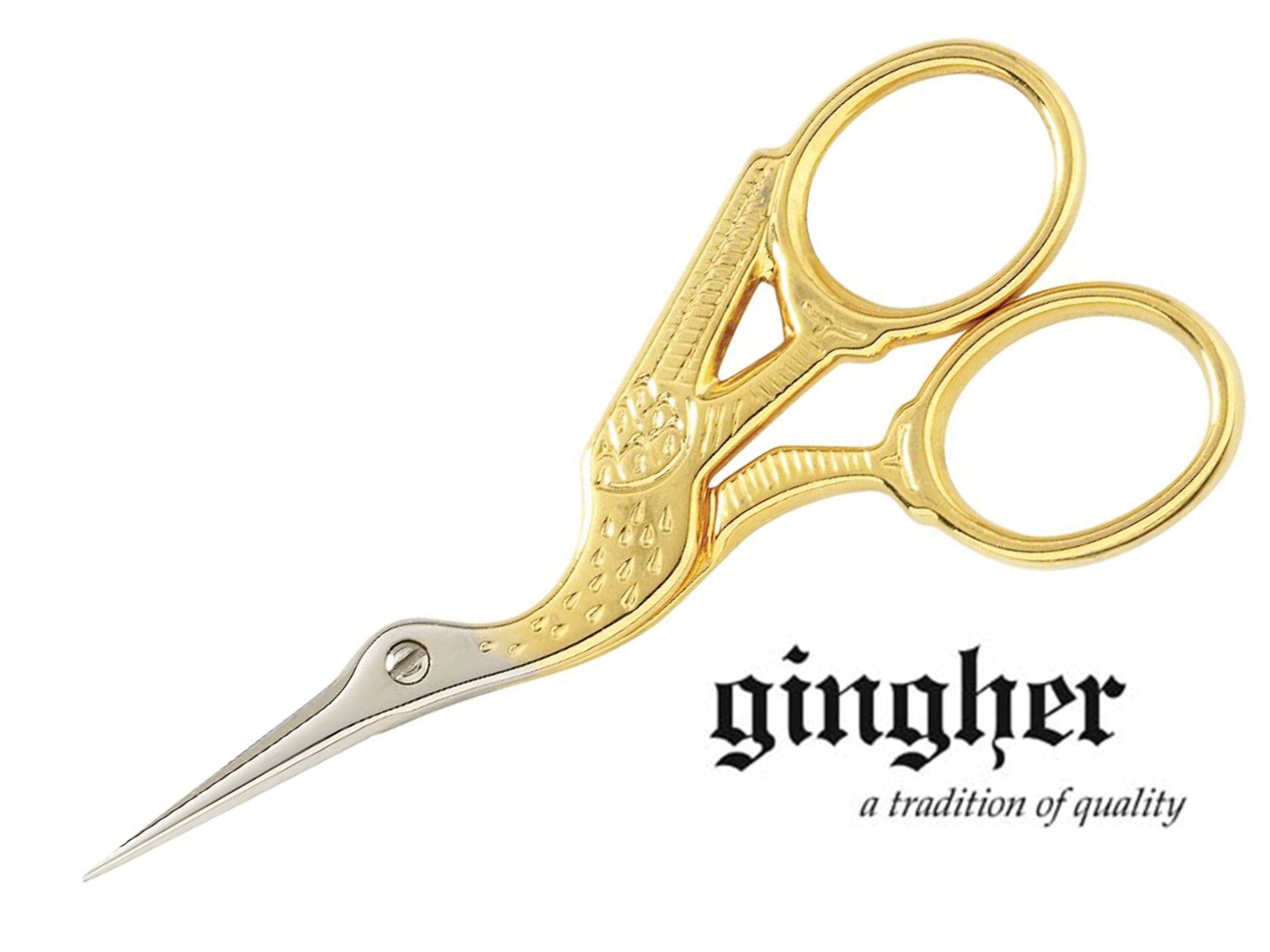 Gingher Stork Embroidery Scissors 3.5 Inch Gold 01005280 Etsy