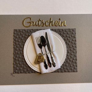 Voucher nº 11 Cartão de felicitações - cor da fonte dourada