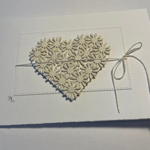 Greeting card with heart Beige