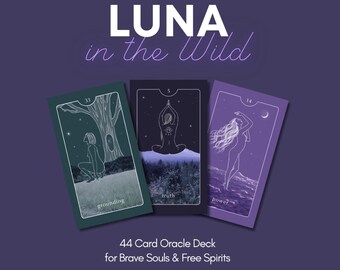 Luna in the Wild Oracle Deck, Divine Feminine Celestial Art Cards (Digital Download)