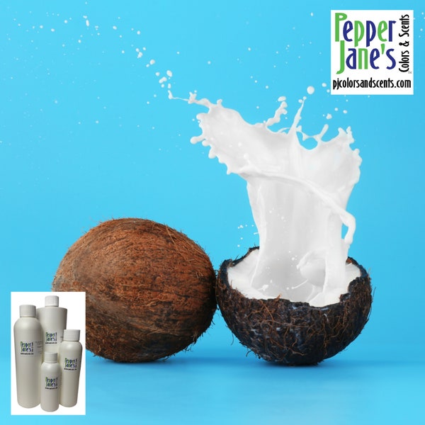 Creamy Coconut Scent Fragrance Oil for Candles, Soap, Incense, Lotion, Diffusers, Slime, Scrubs, Perfumes, Body Butters, and more