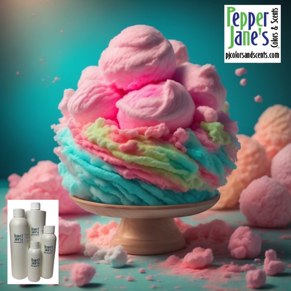 Cotton Candy Deluxe Fragrance Oil for Candles, Soap, Incense, Lotion, Diffusers, Slime, Scrubs, Perfumes, Body Butters, and more