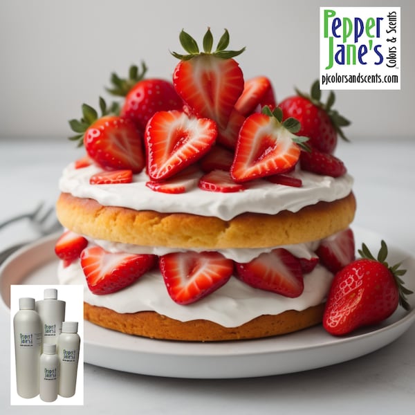 Strawberry Shortcake Fragrance Oil for Candles, Soap, Incense, Lotion, Diffusers, Slime, Scrubs, Perfumes, Body Butters, and more