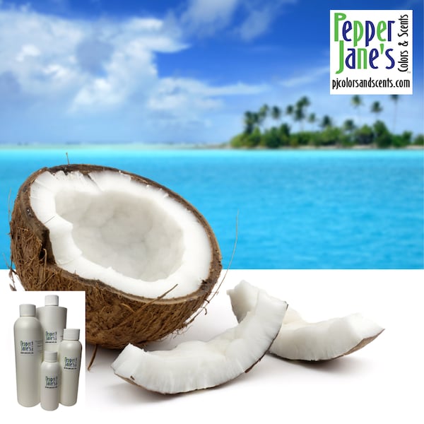 Fresh Coconut Fragrance Oil for Candles, Soap, Incense, Lotion, Diffusers, Slime, Scrubs, Perfumes, Body Butters, and more