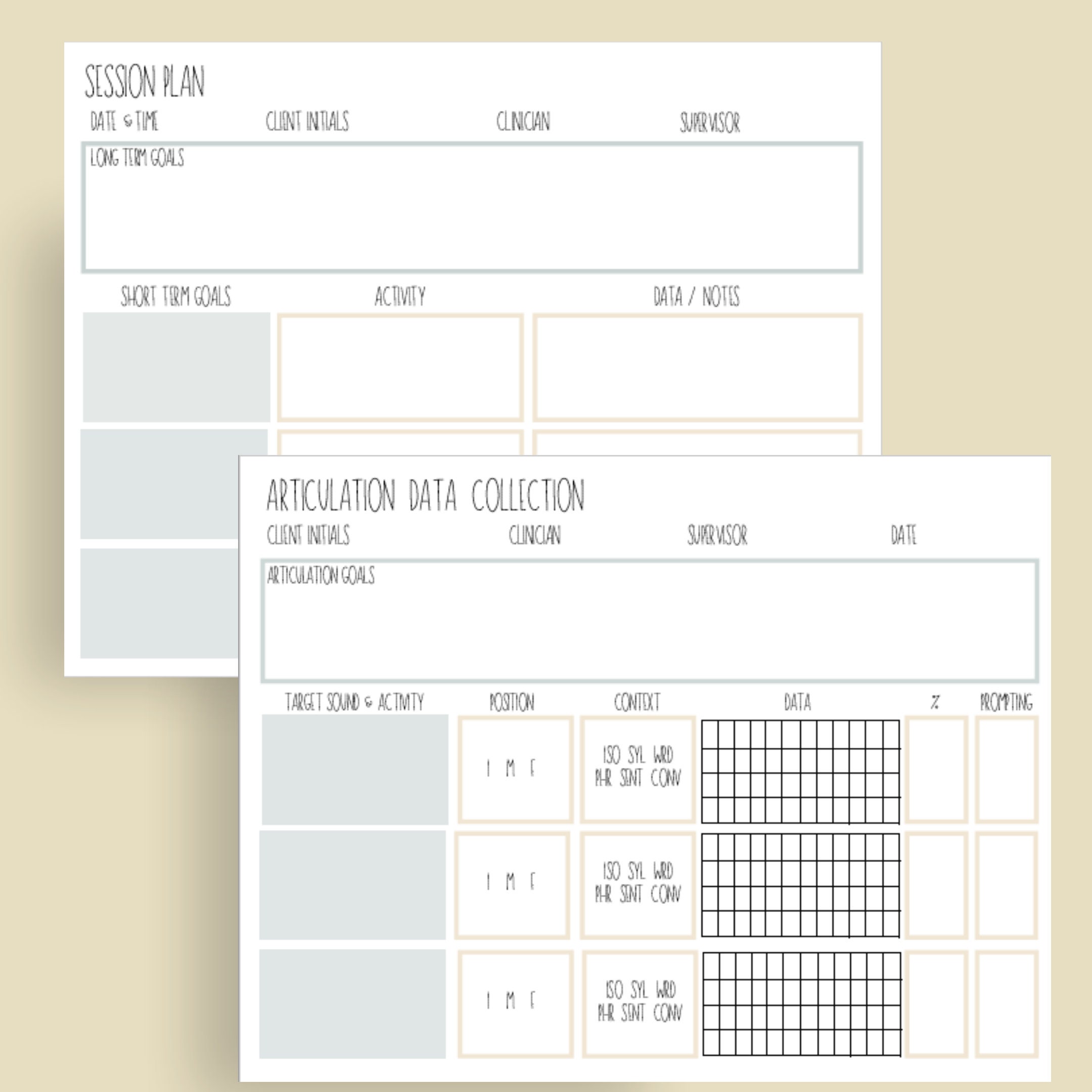 SLP Data Collection Etsy