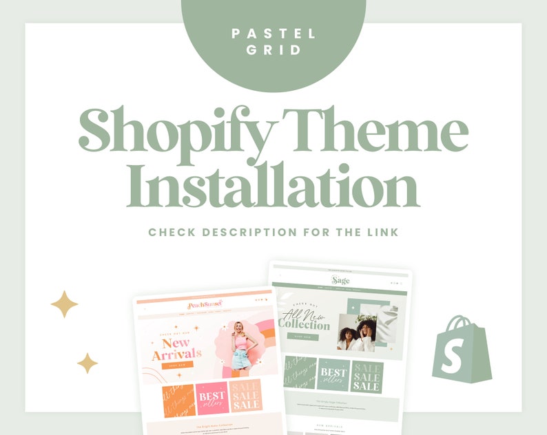 Shopify Theme Sage Green, Customizable Shopify Template, Editable Canva Banners, Skincare Boutique Aesthetic Design Shopify Website - SSG image 6