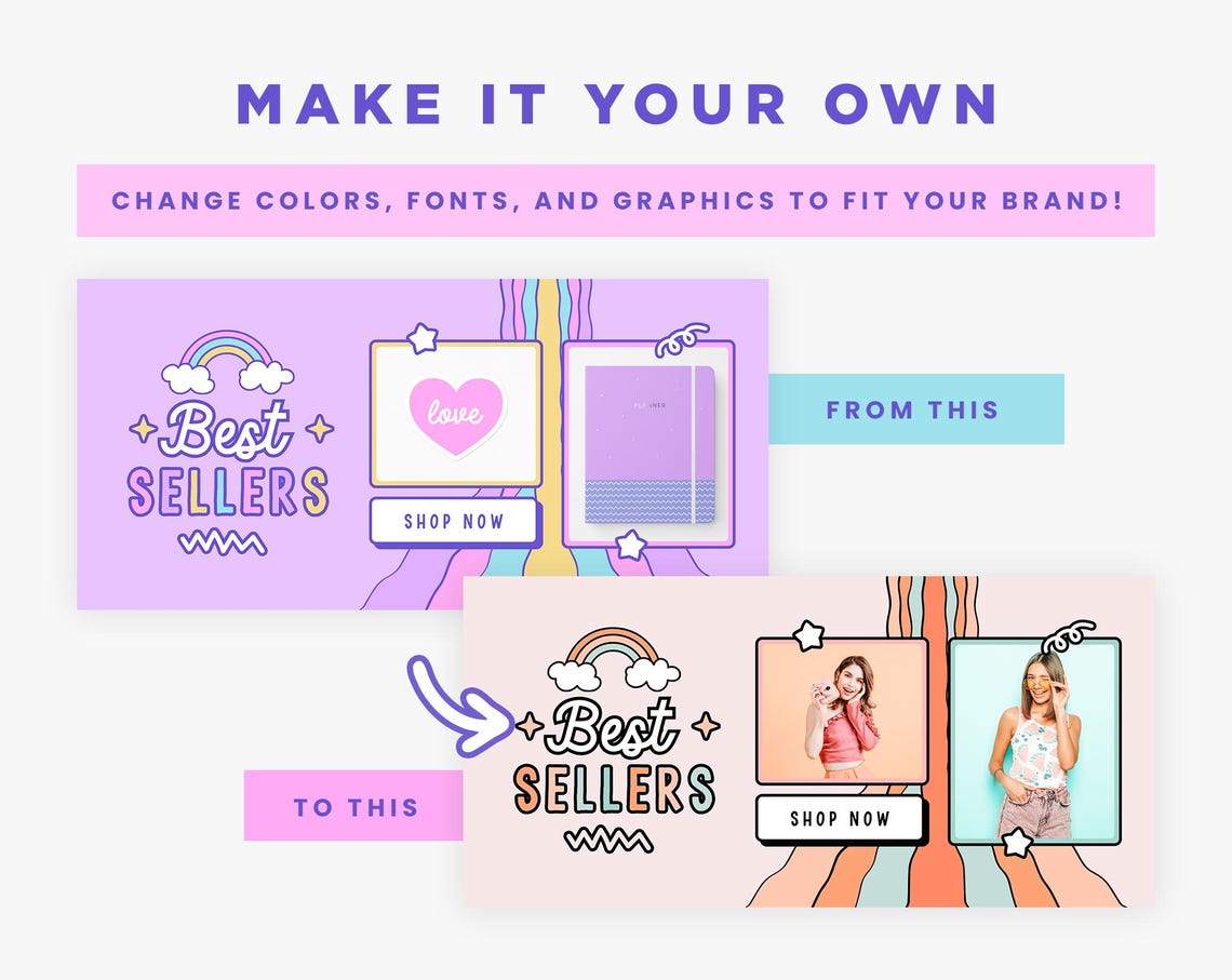 Shopify Background Color Shopify Theme Purple Pink Blue Colors Customizable Shopify Template ...