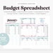 Pastel Budget Spreadsheet Extended, Digital Budget Planner, Annual and Monthly Budget Google Sheet Editable Template, Savings, Debt Payment