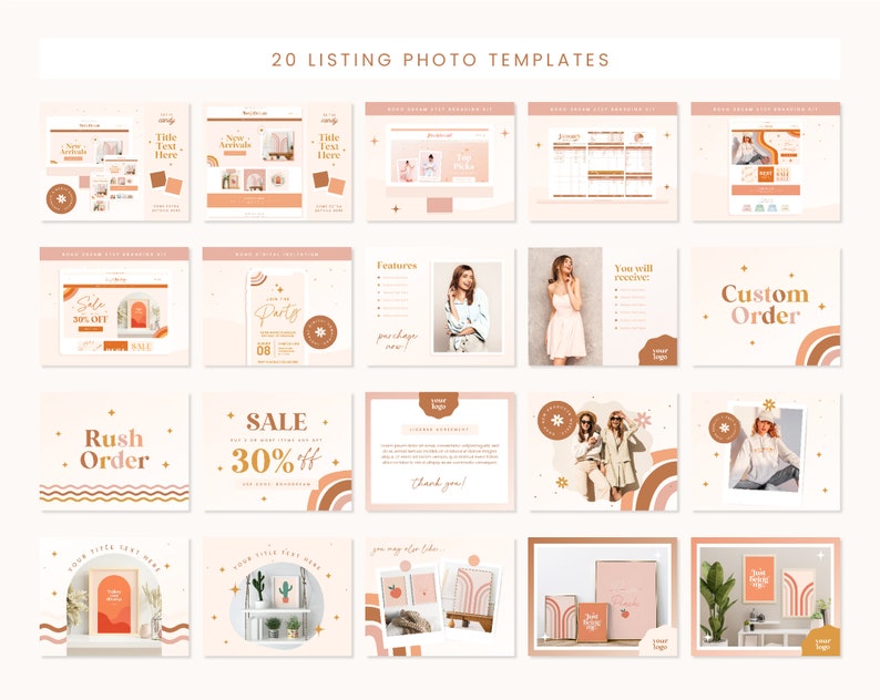 Etsy Shop Bundle Banner Templates Listing Photos and - Etsy