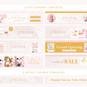 Etsy Shop Bundle Banner Templates, Listing Photos, and Receipt Banner ...