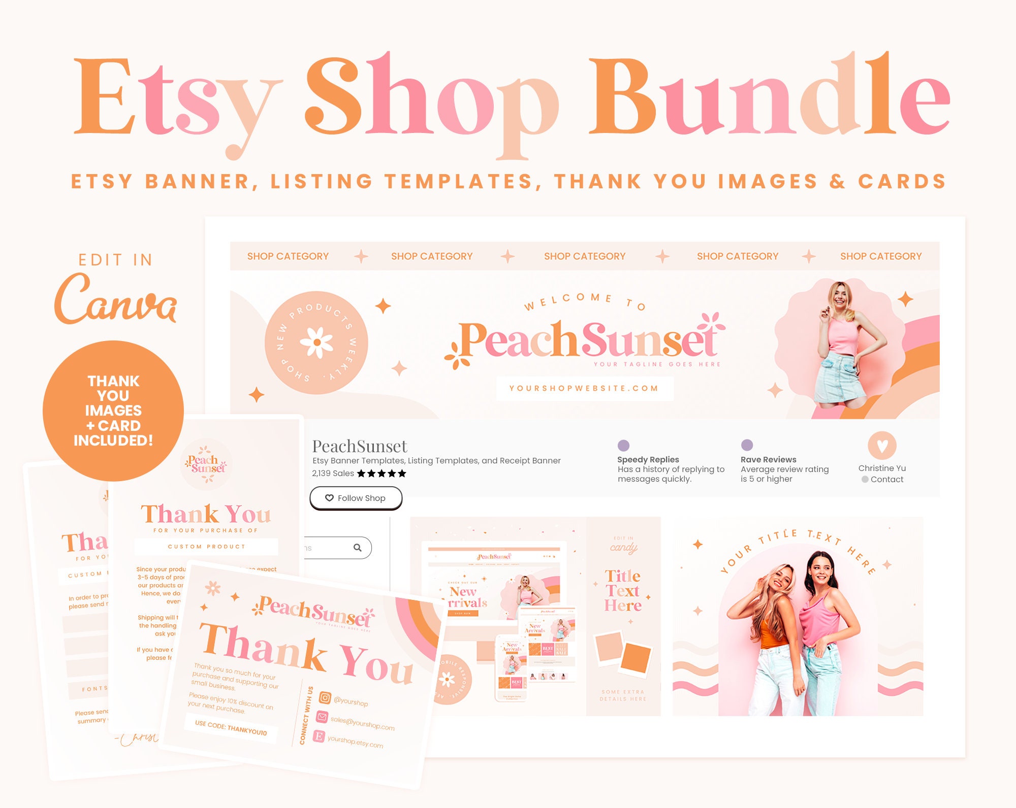 Etsy Shop Banner Templates Peach Pastel Pink Orange Etsy Etsy Australia Etsy Shop Banner Templates Peach Pastel Pink Orange Etsy Etsy Australia