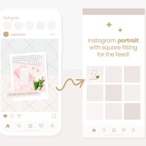 Puede incluir: Una publicaci&oacute;n de Instagram est&eacute;tica en rosa y blanco con una foto de un teclado, un cuaderno y tulipanes rosas. El texto "SOMETHING FOR YOU!" est&aacute; en una pancarta blanca. La publicaci&oacute;n se muestra en la pantalla de un tel&eacute;fono con la aplicaci&oacute;n Instagram abierta.
