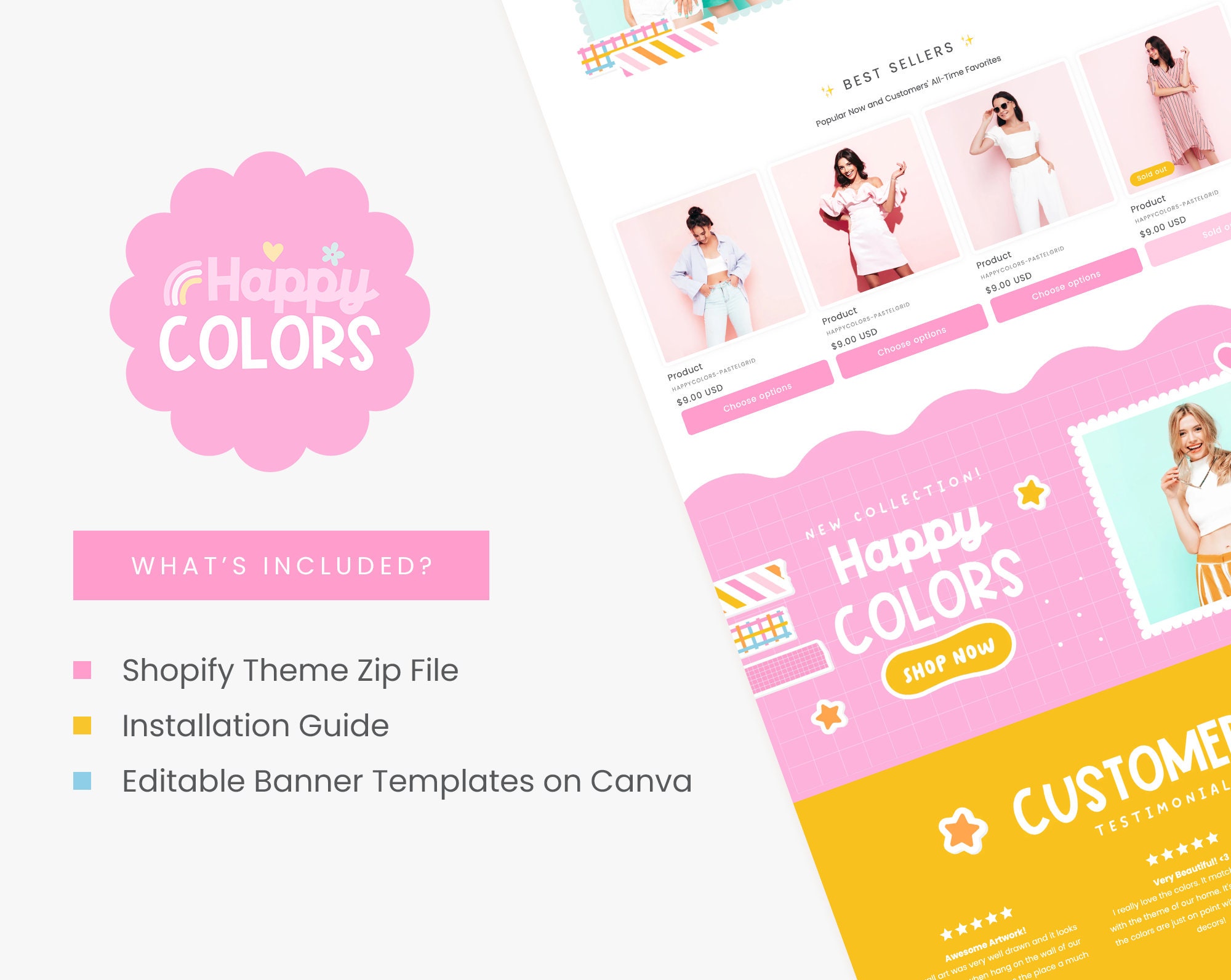 Shopify Background Color Shopify Theme Rainbow Bright Happy Colors Customizable Shopify Template ...