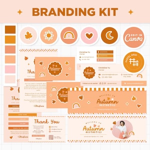 Branding Kit Canva Templates Editable Customizable Business Cards Thank You Cards Facebook Cover Instagram Highlights Youtube Twitter - AAT