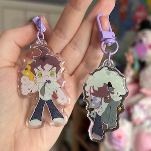 2in Danganronpa Nagito Komaeda Hajime Hinata Acrylic Charms