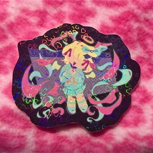 Holographic 3in KANGEL Needy Streamer Overload sticker