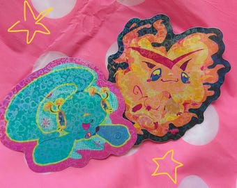 Poke MANAPHY VICTINI 3in Holographic Stickers