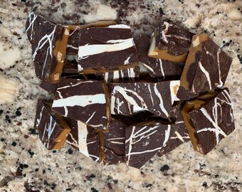 2 lb DARK CHOCOLATE Gourmet Homemade Almond English Toffee Candy. Milk Chocolate, Dark Chocolate, White Chocolate, or Mixed. Gift Boxed.