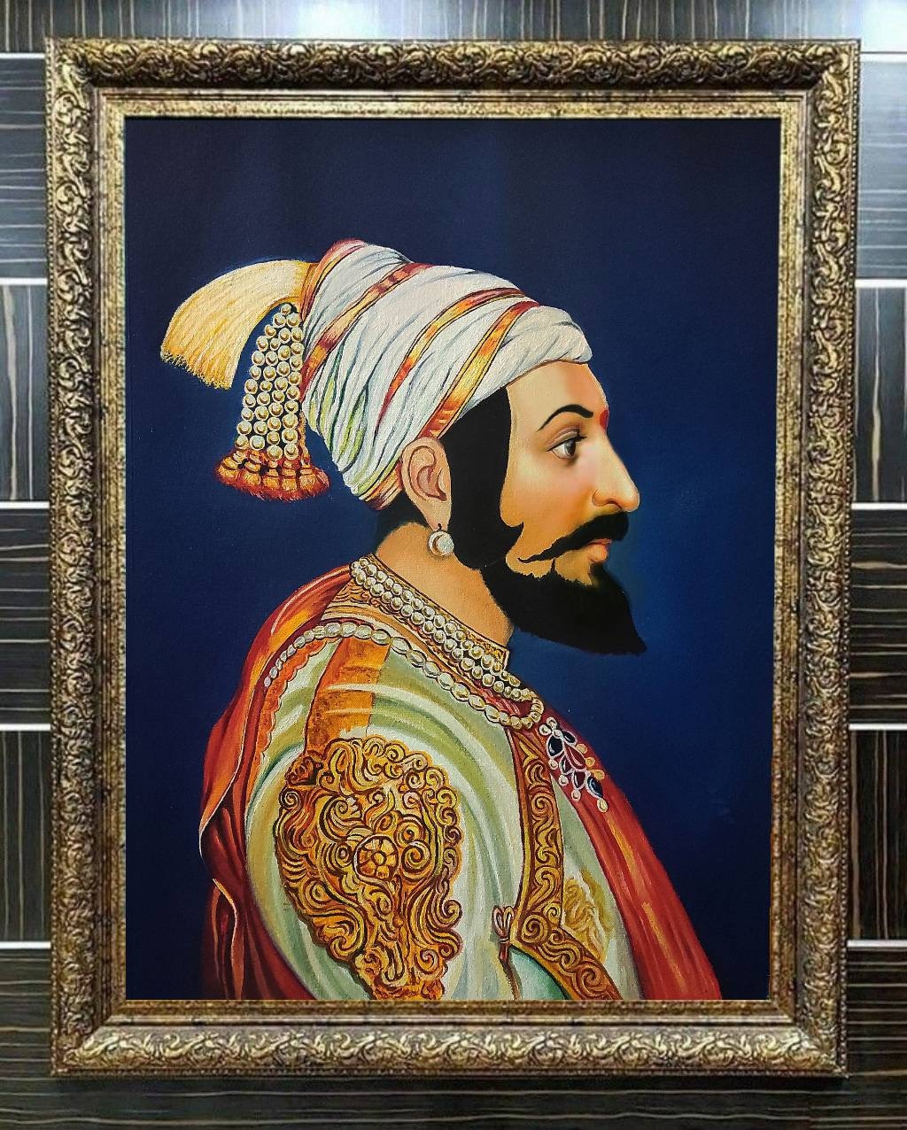 Add Elegance to Your Home - Beautiful Shree Chhatrapati Shivaji Maharaj  Photo Frame on Sinhasan.