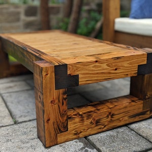 Solid Wood Garden Coffee Table Rustic/Industrial/chair/lounger/table/sunbed/patio-set/garden-furniture image 4