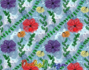 Aquarell florales nahtloses Muster, Blumenmuster, Blumenmuster, nahtloses Blumenmuster, hübsches Sommerblumennahtloses Design