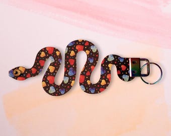 Llavero de serpiente único en su clase – Llavero de piel sintética