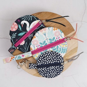 Naima Circle Coin Purse  | Sewing Pattern PDF + Video Tutorial | 2 Sizes