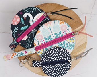 Naima Circle Coin Purse  | Sewing Pattern PDF + Video Tutorial | 2 Sizes