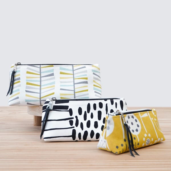 Iris Zipper Pouch | PDF Sewing Pattern  + Video Tutorial | Beginner Cosmetic & Toiletry Bag | 3 Sizes