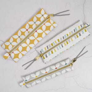 Astuccio Mina / Modello di cucito PDF + Video tutorial / Astuccio con cerniera per principianti / 3 misure