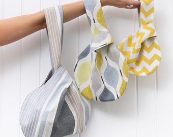 Bolso de nudo japonés Miki / Patrón de costura en PDF + Videotutorial / Bolso para principiantes / 3 tamaños