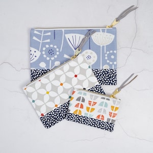 Pochette à glissière Luna | Patron de couture PDF + tutoriel vidéo | Adapté aux débutants | 3 tailles
