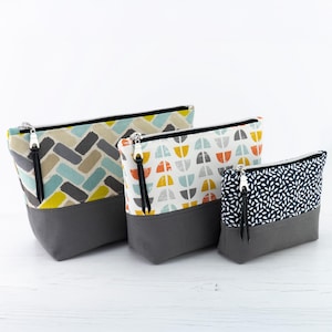 Cecily Zipper Pouch PDF Sewing Pattern / Sewing Tutorial / Toiletry Bag / Cosmetic Bag / 3 Sizes / DIY / Instant Download / Project Pouch